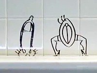 AIDES: Nestydaté graffiti na záchodě