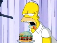 Burger King: Homer Simpson točí reklamu na hamburger